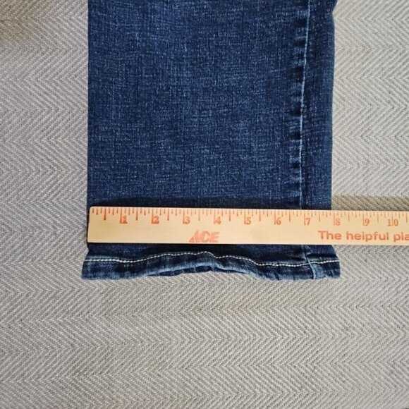 TK Axel Jeans Men's 36W 32L Slim Boot Cut Dark Wash Denim Pants Flap Pockets Y2K - Picture 10 of 13